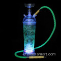 Customnewest 디자인 led shisha 주머니 플라스틱 미니 물 담뱃대